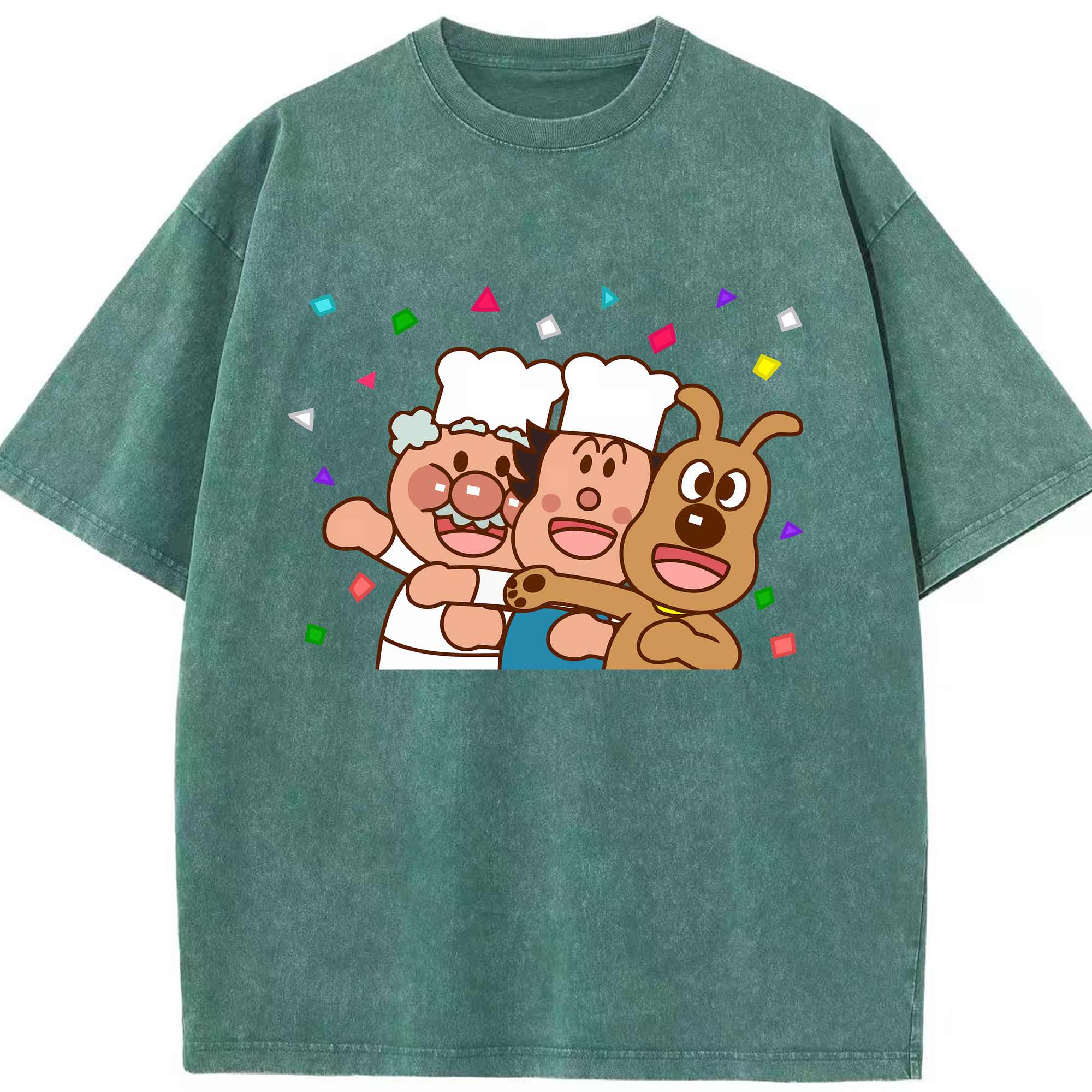 （画像用） アンパンマン Anpanman 綿100% ヴィンテージ風 半袖Tシャツ（フロントプリント）